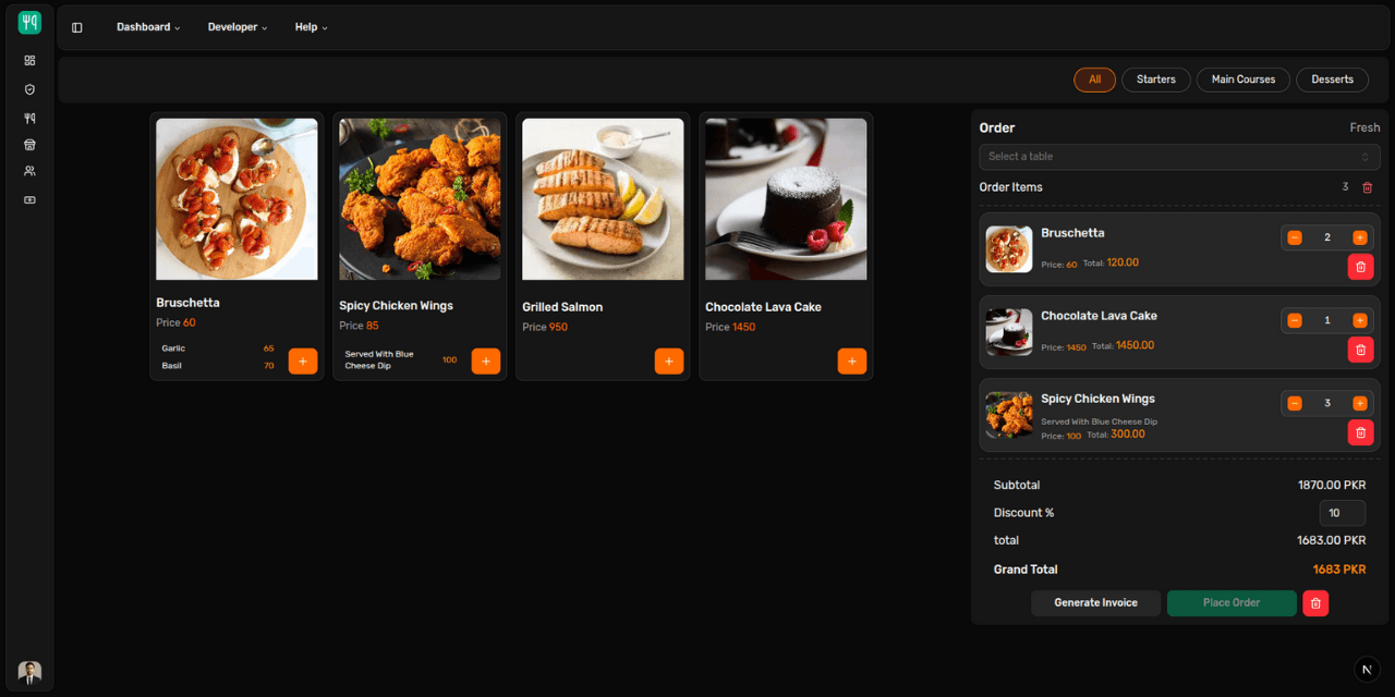 Visual representation for tip: Stay organized with dark-mode order tracking and details.