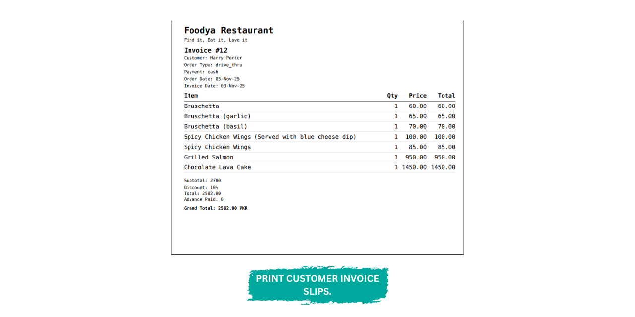Visual representation for tip: Generate print-ready invoices with clean formatting.